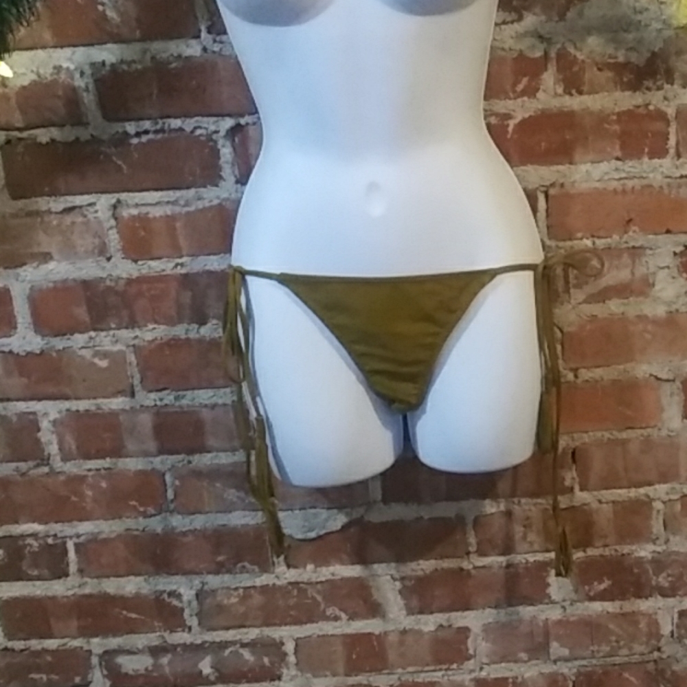 Acacia String Bikini Bottoms Chartreuse NWOT